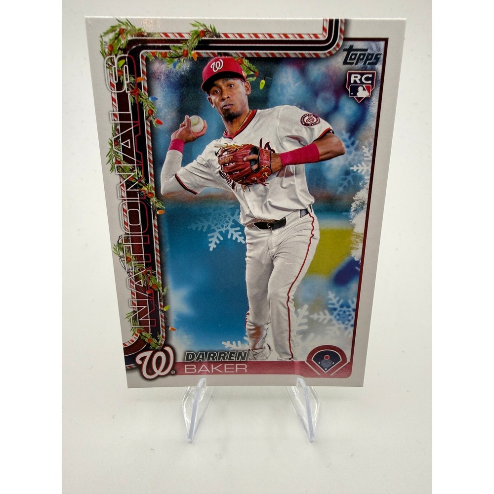 2025 Topps Holiday Darren Baker Rookie Card H167 Washington Nationals RC
